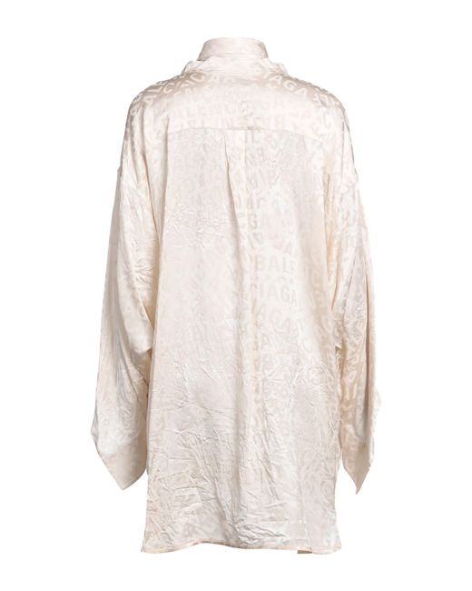 Balenciaga White Long-Sleeve Shirt Dress