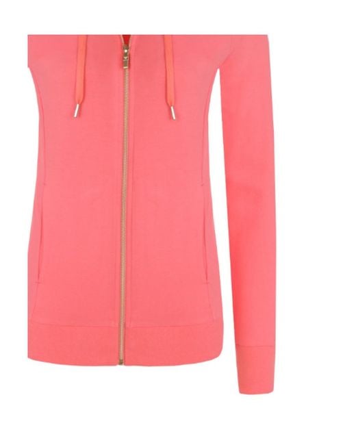 Emporio Armani Pink Logo Zipper Casual Jacket
