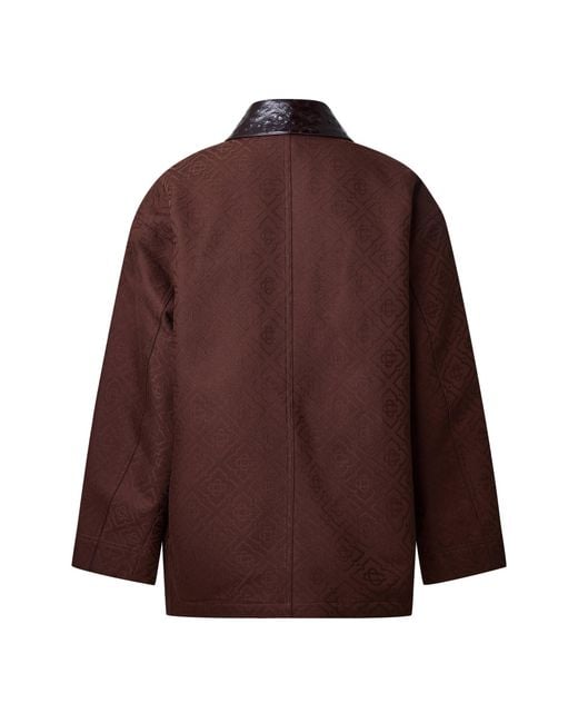 Casablanca Brown Jacquard Overshirt Jacket