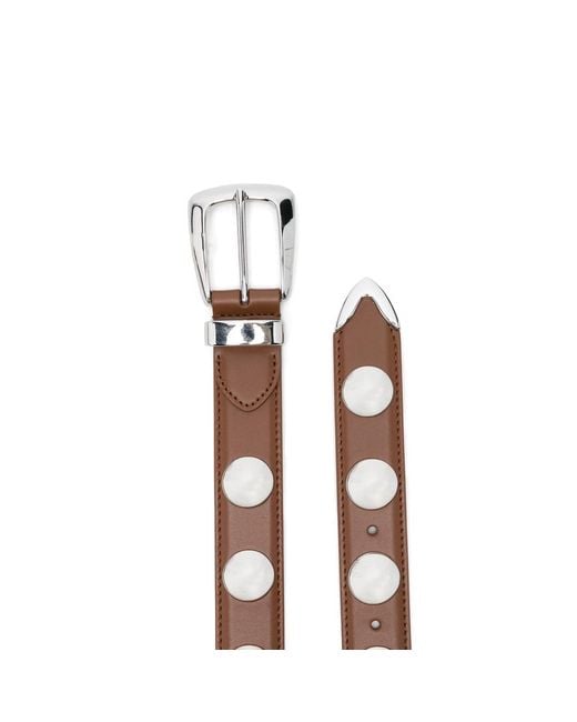 Khaite White Benny Buckled Belt
