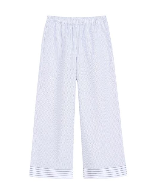 By Malene Birger White Mirabello Striped Trousers