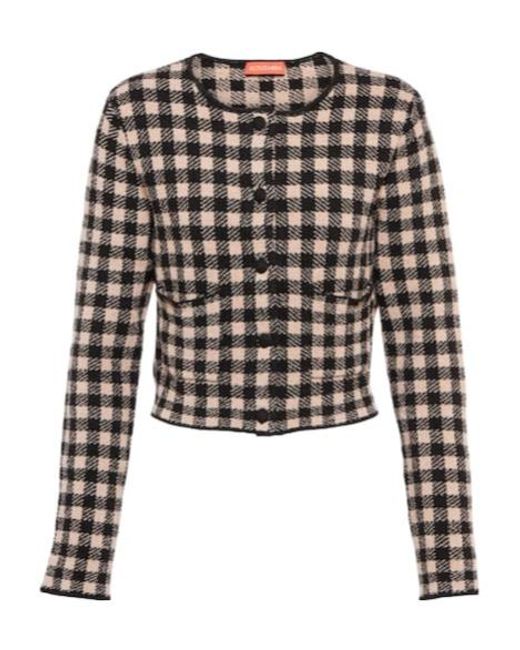 Altuzarra Black Flicker Checked Cardigan