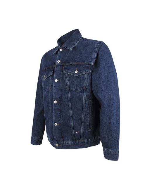 Tommy Hilfiger Blue Washing Effect Denim Jacket for men