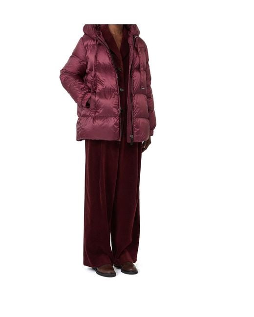 Max Mara Purple Long-Sleeved Padded Jacket