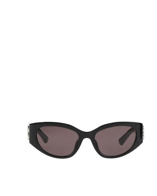Balenciaga Gray Plastic-Framed Sunglasses