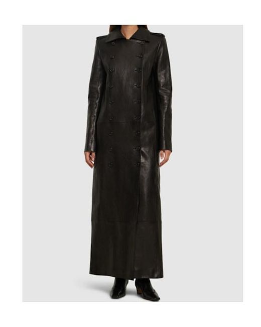 Khaite Black Lapel Long-Sleeved Coat
