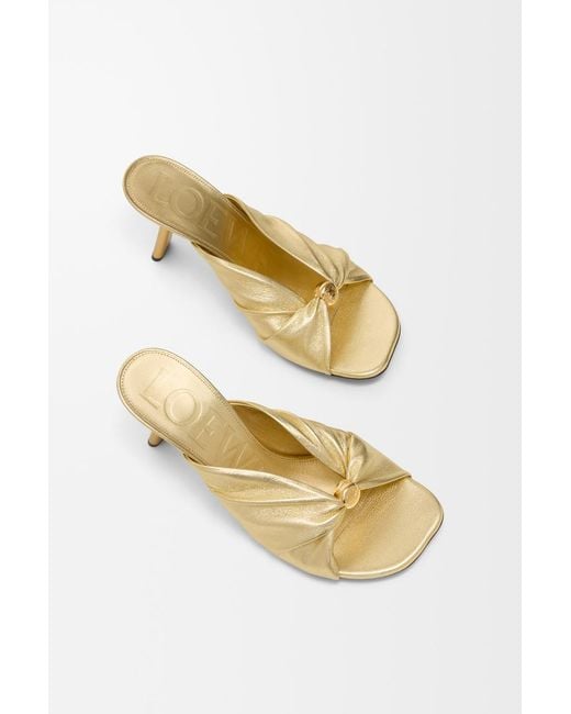Loewe Metallic Pebble Soft Slides