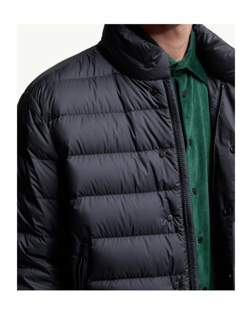 Moncler Blue Lyco High-Neck Quilted Jacket for men