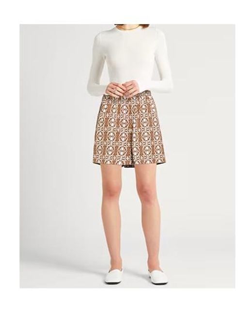 Max Mara Natural Printed Bermuda Shorts