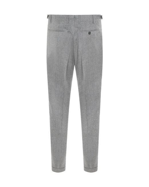 Berwich Gray Tapered Casual Pants for men