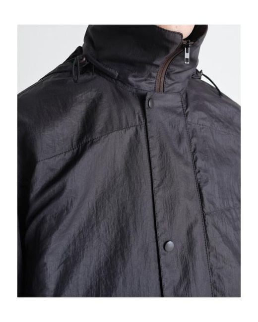 Lemaire Blue Hooded Raincoat for men