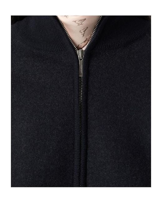 Loro Piana Blue Rio Bodro High-Neck Zip Bomber