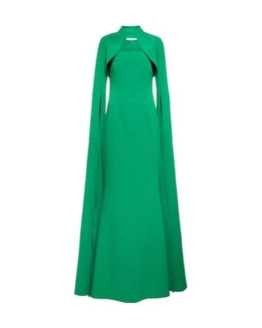Safiyaa Green Crepe Gown
