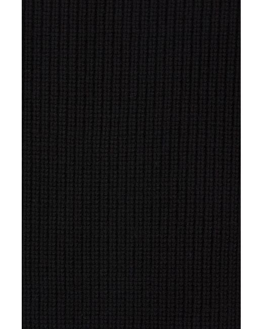 Maison Margiela Black Zip-Up Sweater