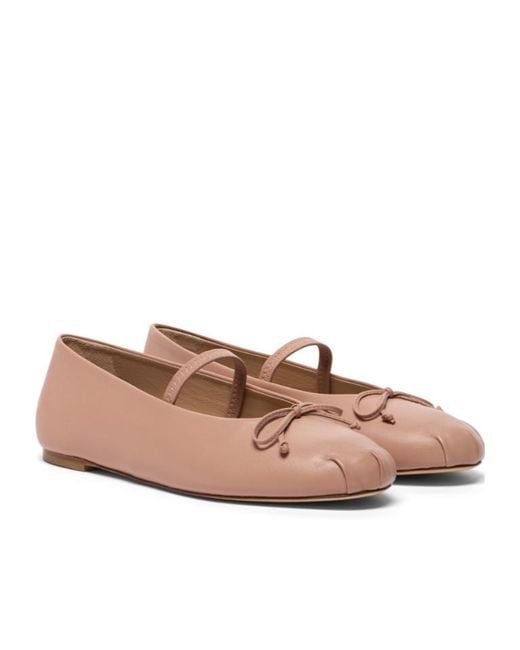 Stuart Weitzman Pink Prima Bow Ballet Mary Jane