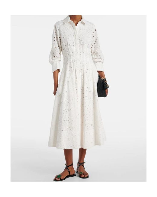 Jonathan Simkhai White Jazz Cotton Broderie Anglaise Midi Dress