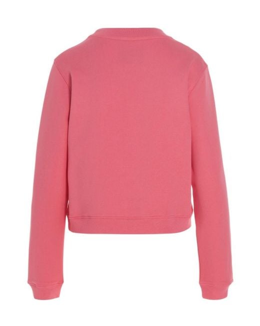 Moschino Pink Logo-Print Detail Sweatshirt