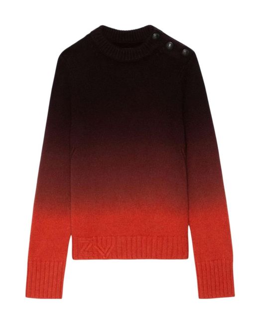 Zadig & Voltaire Red Long Sleeve Sweater