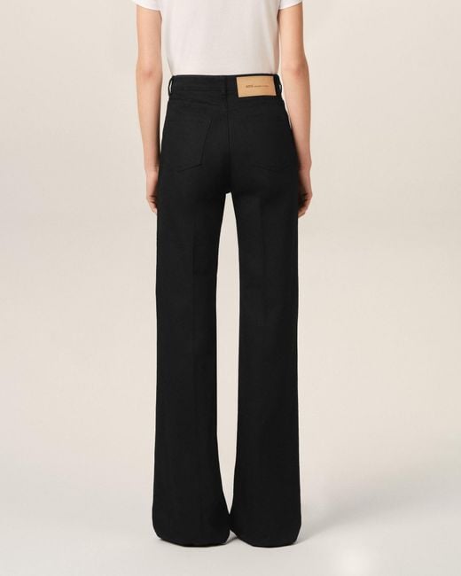 AMI Black Flared Leg Jeans