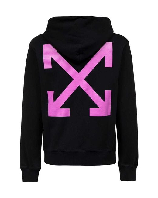Off-White c/o Virgil Abloh Black Caravaggio Print Cotton Hoodie for men