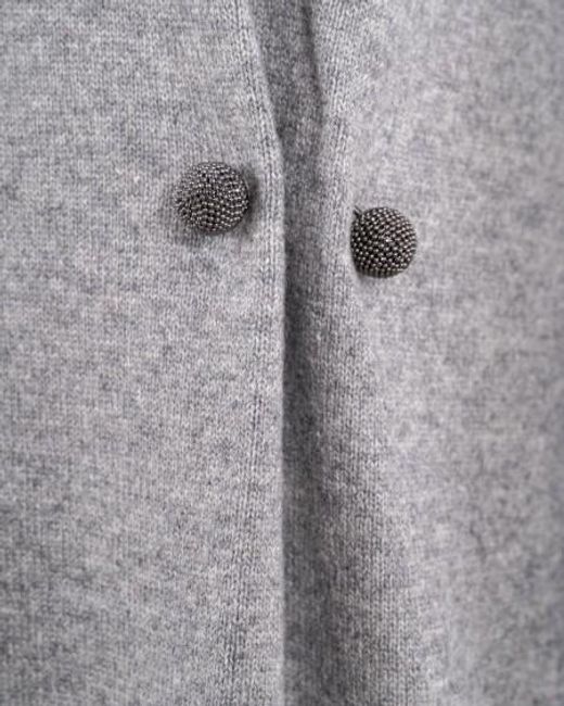Fabiana Filippi Gray Metal Detail Wool Dress