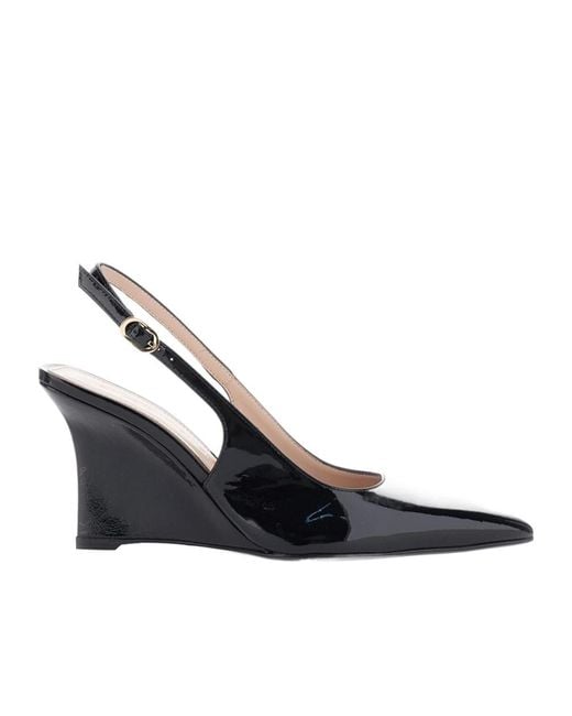 Stuart Weitzman White Pointed-Toe Wedge Shoes