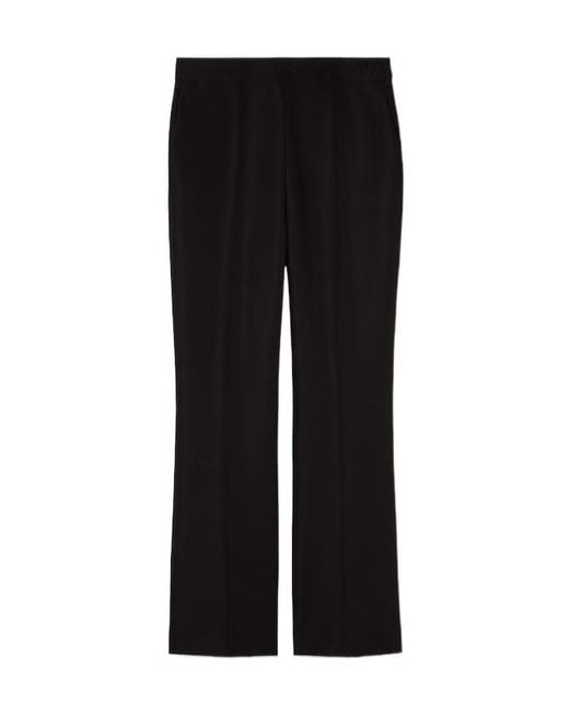 Gucci Black Logo Embroidered Bootcut Leg Trousers