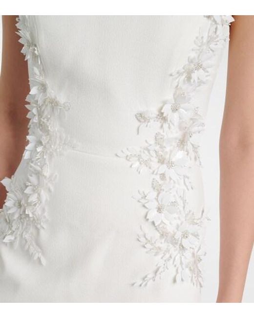 Rebecca Vallance White Bridal Xanthe Floral-Applique Gown