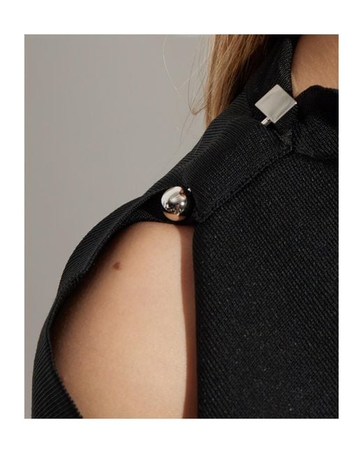 Jacquemus Black La Mini Robe Trapeze Cowl Neck Mini Dress