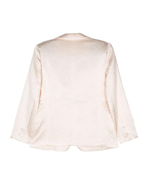 Forte_forte Natural Quilted Single-Breasted Blazer