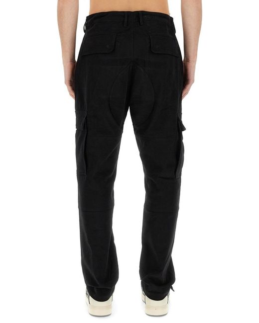 Marcelo Burlon Black County Of Milan Straight Leg Pants for men