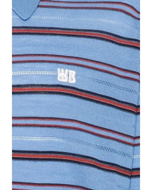 Wales Bonner Blue Beam Polo Shirt for men