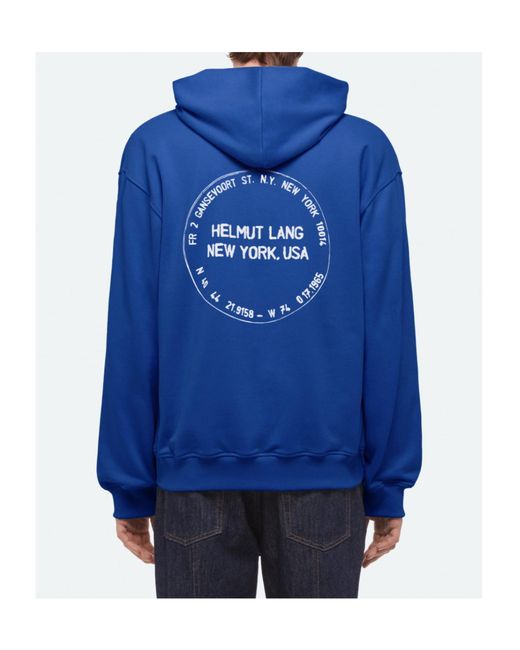 Helmut Lang Blue Stamp Hoodie for men