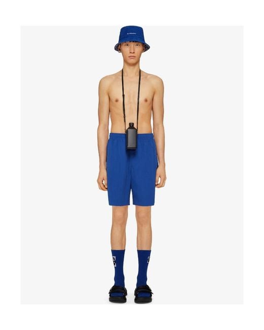 Givenchy Blue Long Swim Shorts for men