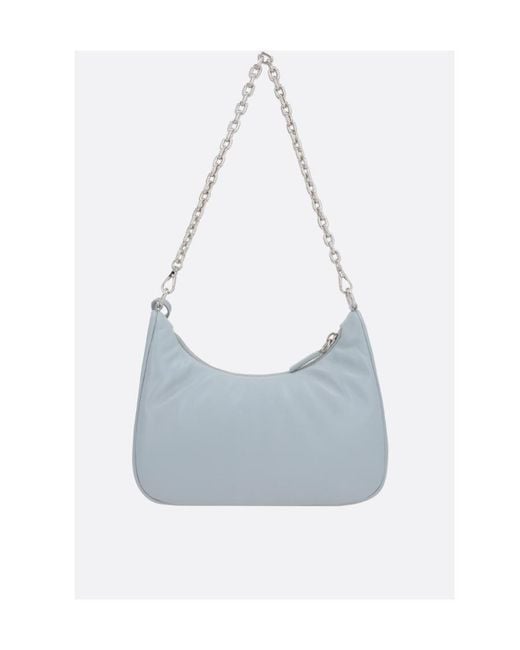 Prada White Re-Edition 2005 Chain Shoulder Bag