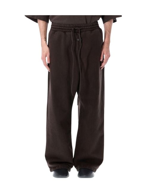 Fear Of God Black Elastic Waist Sports Pants for men