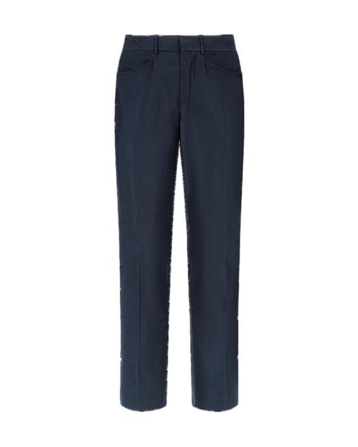 Tom Ford Blue Corduroy Tailored Trousers for men