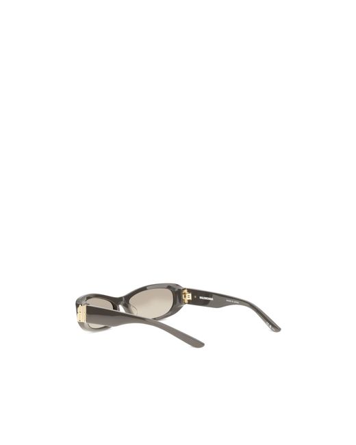 Balenciaga White Geometric Frame Sunglasses for men