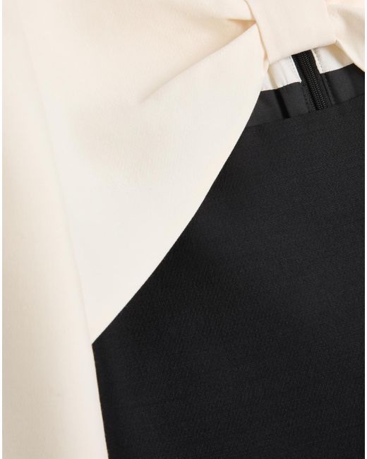 Valentino Black Bow Detailed Three-Quarter-Sleeved Mini Dress