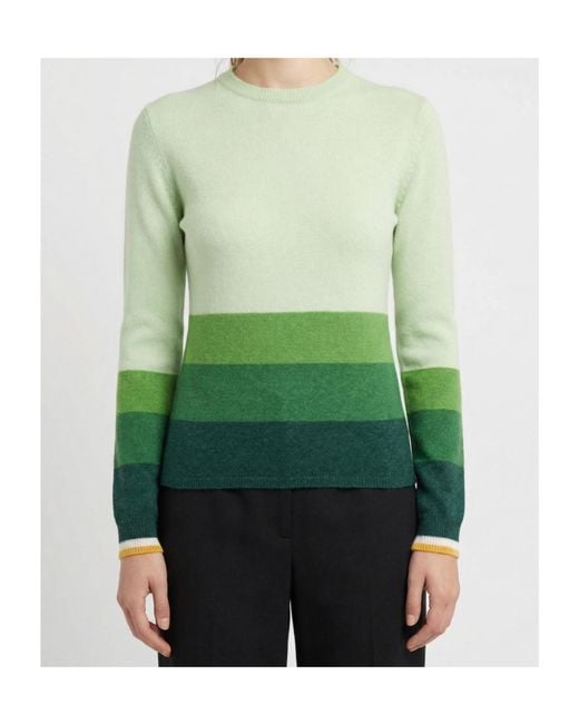 LaDoubleJ Green Tones Striped Sweater