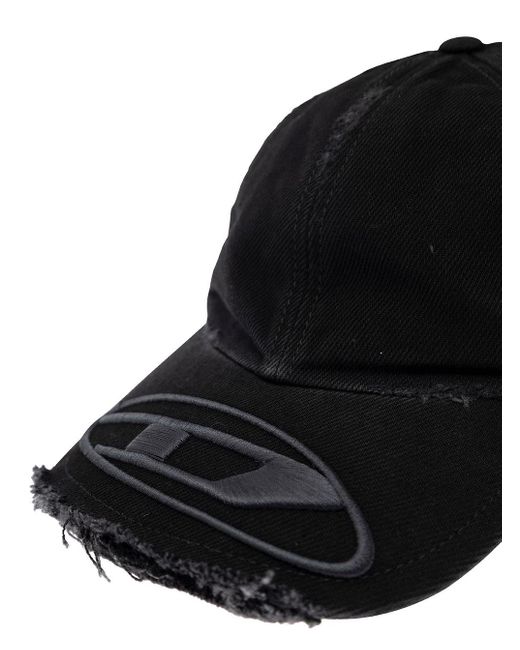 DIESEL Black C-Jarl Logo-Patch Cotton Cap for men