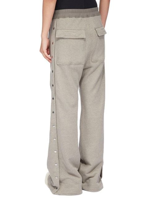 Rick Owens Gray Drawstring Wide-Leg Pants