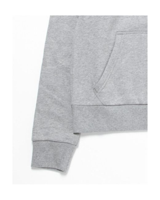 EA7 Gray Logo Hooded Sweater for men