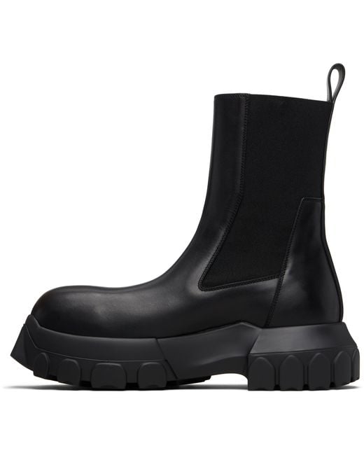 Rick Owens Black Chunky Tractor Boots for men