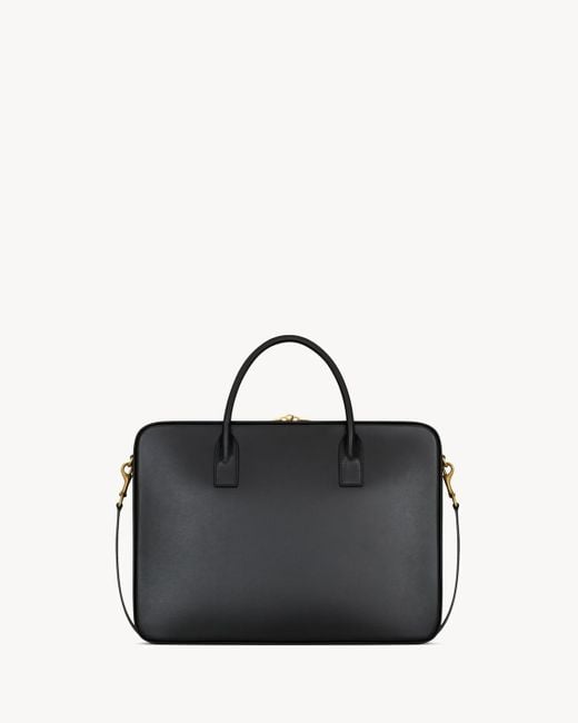 Saint Laurent Black Sac De Jour Large Slim Bauletto Bag for men