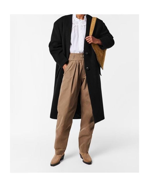 Isabel Marant Black Florane Ct Overcoat