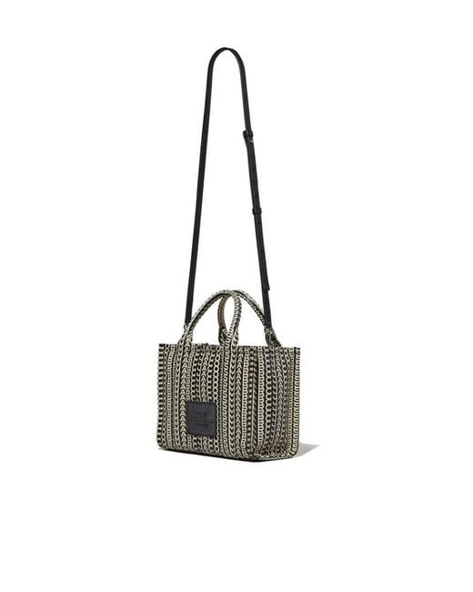 Marc Jacobs Black The Monogram Leather Mini Tote Bag