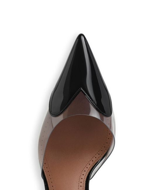 Alaïa Black Heart-Pattern Wedge Mules