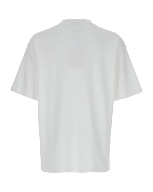 Drole de Monsieur White Drôle De Monsieur Slogan Printed Crewneck T-Shirt for men