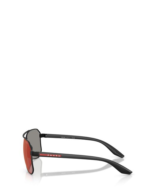 Prada Linea Rossa Gray Prada Eyewear Aviator Sunglasses for men